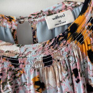 Aritzia Wilfred blue floral dress